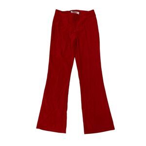 Vintage PARIS SPORT CLUB Junior's RED Velour Pants Bootcut Sz 7